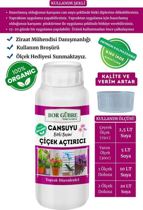 Çiçek Açan Süs Bitkileri İçin Can Suyu Bitki Besini Organik Sıvı Bitki Gübresi-500Ml
