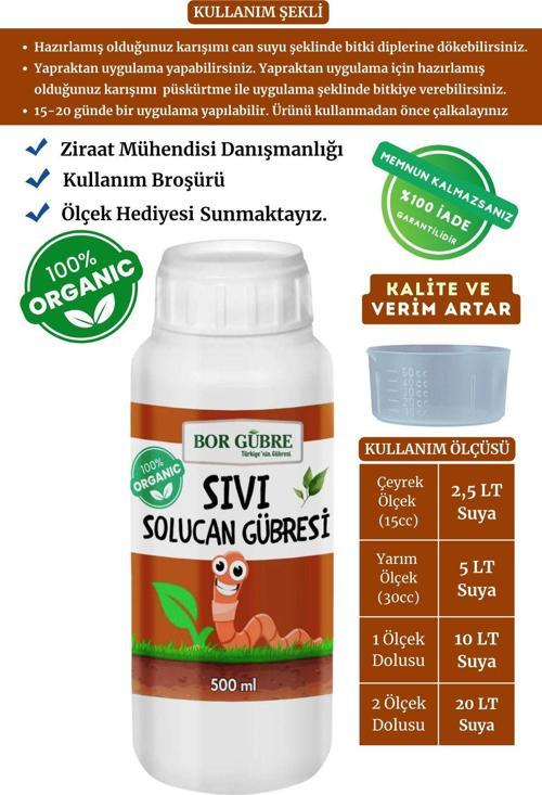 500Ml. Organik Sıvı Solucan Gübresi