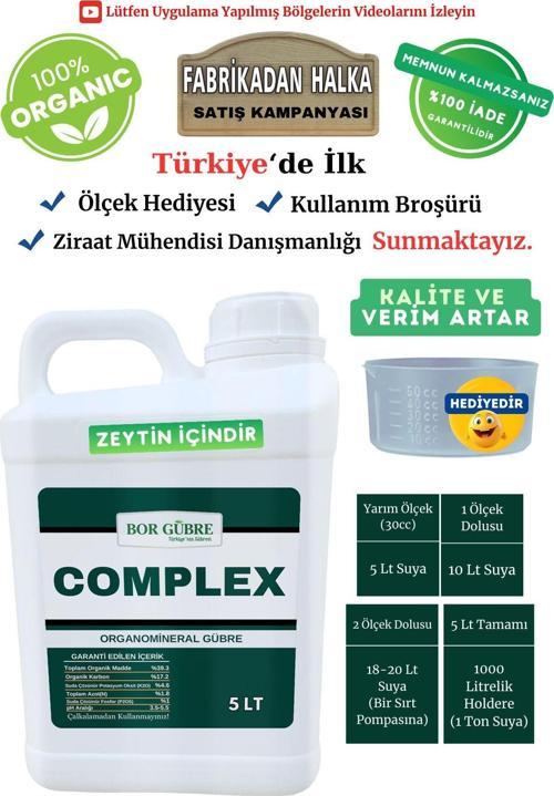 Complex-5Lt Zeytin İçin Gübre Yeşil Aksam Gelişir Verim Ve Kaliteyi Arttırır.