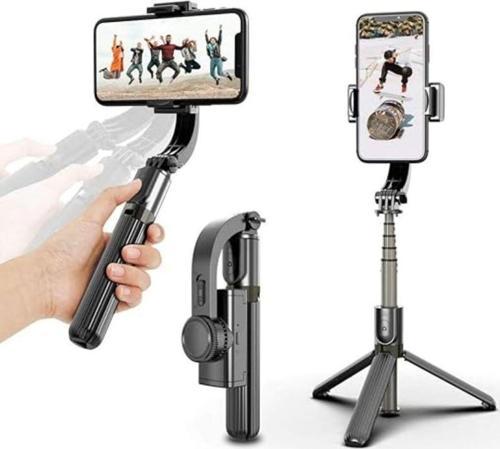 Q08 Katlanabilir El Gimbal Tüm Akıllı Telefonlarla Uyumlu 360 ° Dönebilen Taşınabilir Telefon Tutucu