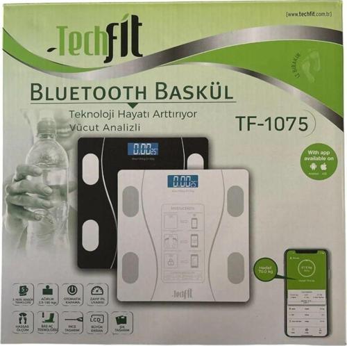 Tf-1075 Dijital Baskül Yağ Ölçer Fonksiyonlu Techfit Akıllı Baskül Bluetooth Tartı - Vücut Analizi