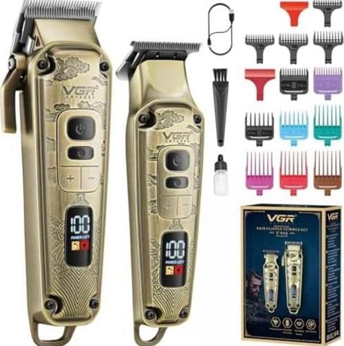Orijinal V-643 Profesyonel Set Yıkanabilir Sakal Saç Kesme Şarj Edilebilir