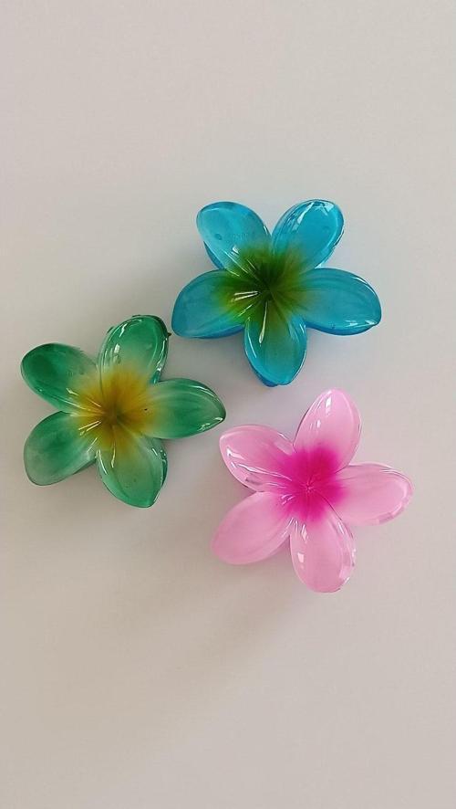 Bestgrup 3'Lü Lotus Çiçek Hibiscus Mandal Toka Büyük Boy