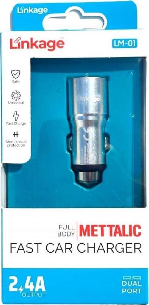 Lm-01 Metalik 2.4A 10W Araç Içi Hızlı Şarj Adaptörü