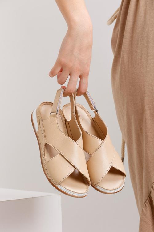 Kadın Hakiki Deri Sandalet BY09