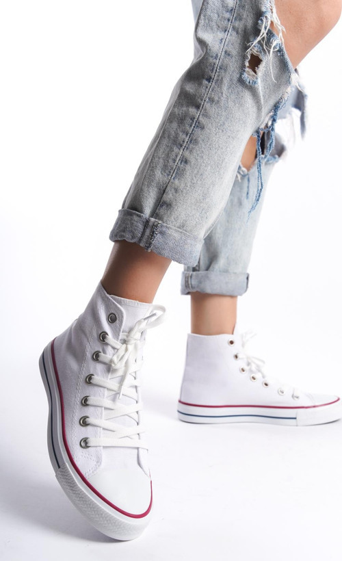 Kadın Uzun Keten Spor Ayakkabı Günlük Sneakers CNV6