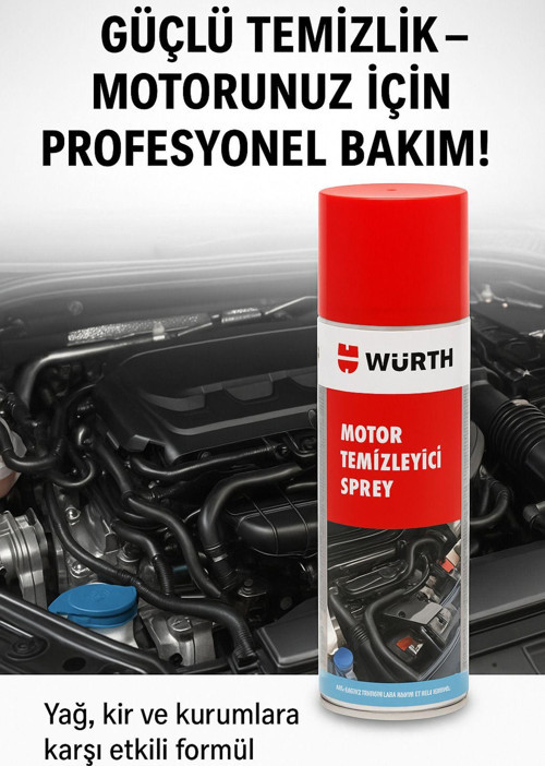Wurth Motor Temizleme Spreyi 500 Ml Orijinal