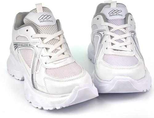 Kadın Beyaz Hafif Fileli Günlük Rahat Sneaker Spor Ayakkabı