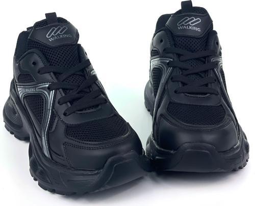 Kadın Siyah Füme Hafif Fileli Günlük Rahat Sneaker Spor Ayakkabı