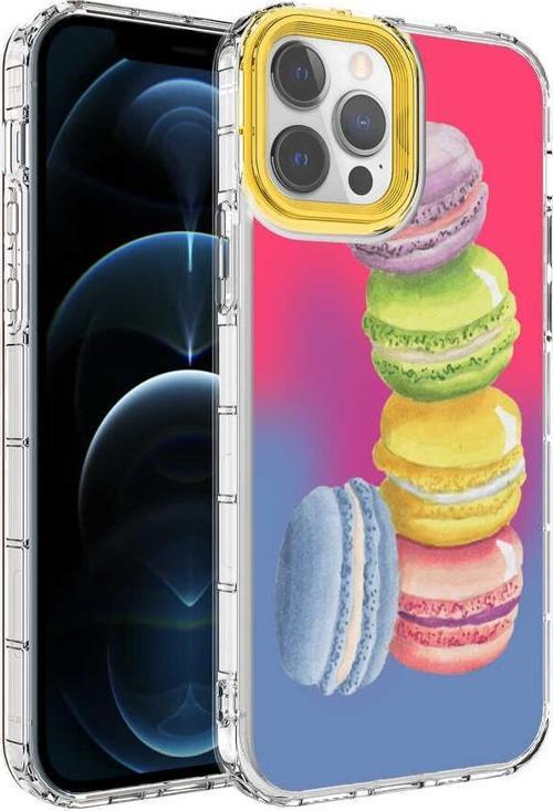 iPhone 13 Pro Kılıf Renkli Desenli Sert Silikon Zore Korn Kılıf NO12
