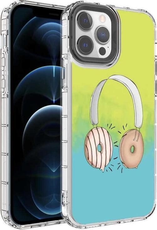 iPhone 13 Pro Kılıf Renkli Desenli Sert Silikon Zore Korn Kılıf NO14