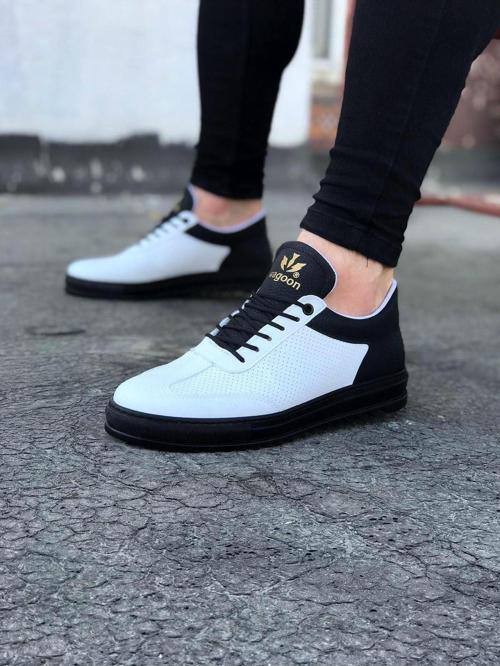 HS022 Beyaz Kömür Erkek Casual Ayakkabı