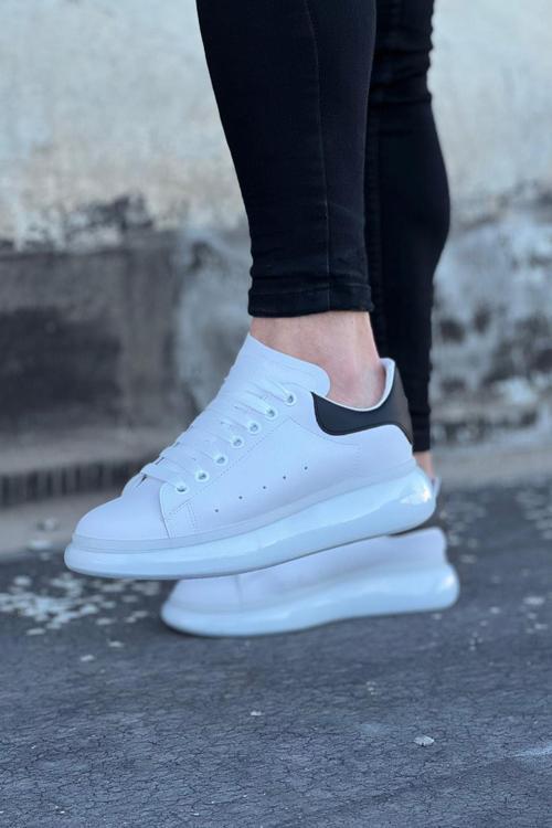 HS095 Beyaz Siyah Erkek Casual Ayakkabı