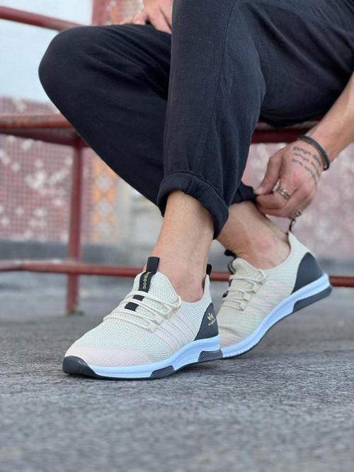 HS103 Bej Triko Erkek Spor Ayakkabı