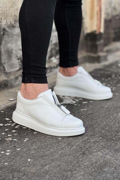 HS010 Beyaz Cilt Erkek Casual Ayakkabı