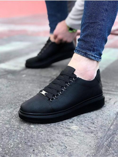 HS08 Kömür Düz Erkek Casual Ayakkabı