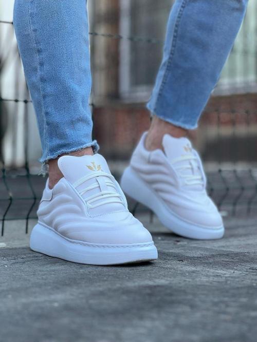 HS094 Beyaz Cilt Erkek Casual Ayakkabı