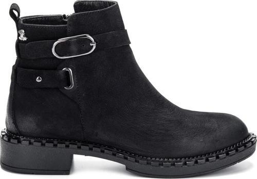 2152203K TOPUKLU TOKALI FERMUARLI DERİ KADIN BOT