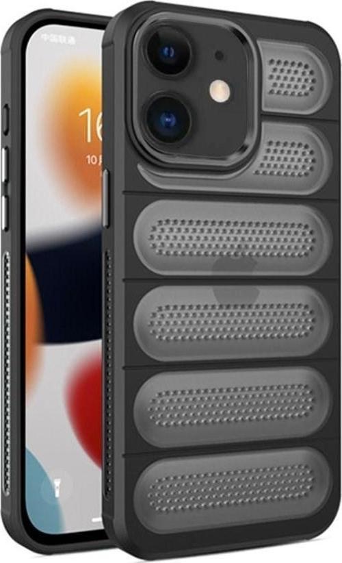 İPhone 11 Uyumlu Siyah Renk Hava Akışlı Maxi Kılıf