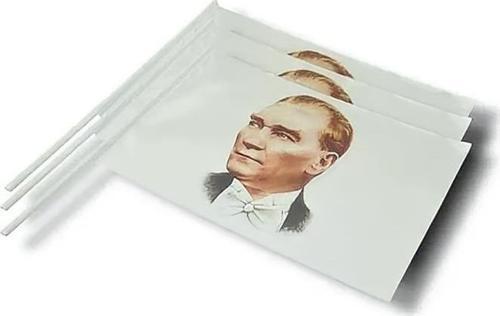 30x45 cm Sopalı Kumaş Atatürk Posteri
