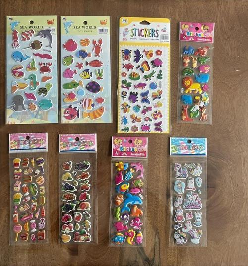 8 Adet Birden Çocuk Eğitici Sticker Çıkartma Seti Model 1