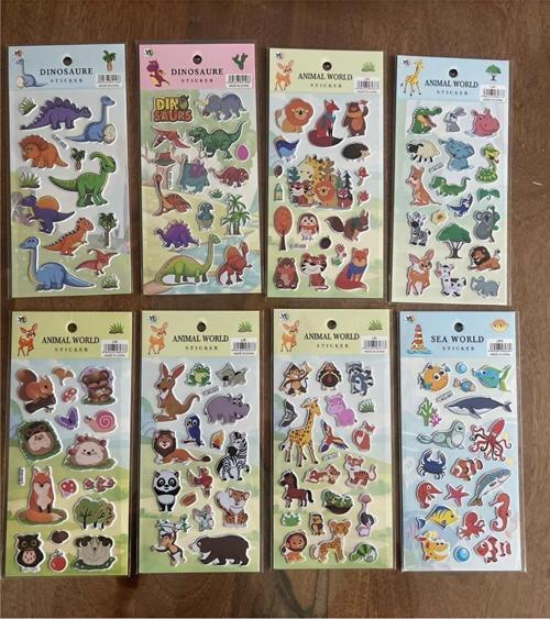 8 Adet Birden Çocuk Eğitici Sticker Çıkartma Seti Model 2