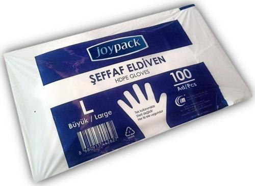 Şeffaf Gıda Poşet Eldiven 100'Lü X 100 Pakette 10000 Adet