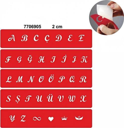 Büyük Boy El Yazısı Harf Bantı Yazı Şablonu