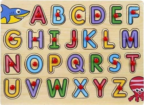 130443 Ahşap Raptiyeli Bultak Alfabe