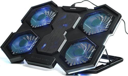 Aeromax 6X Led Fan'Lı,7X Yükseklik Ayarlı, 2X Usb 11"-17" Gaming Notebook Soğutucu (Dkacnbar600) siyah