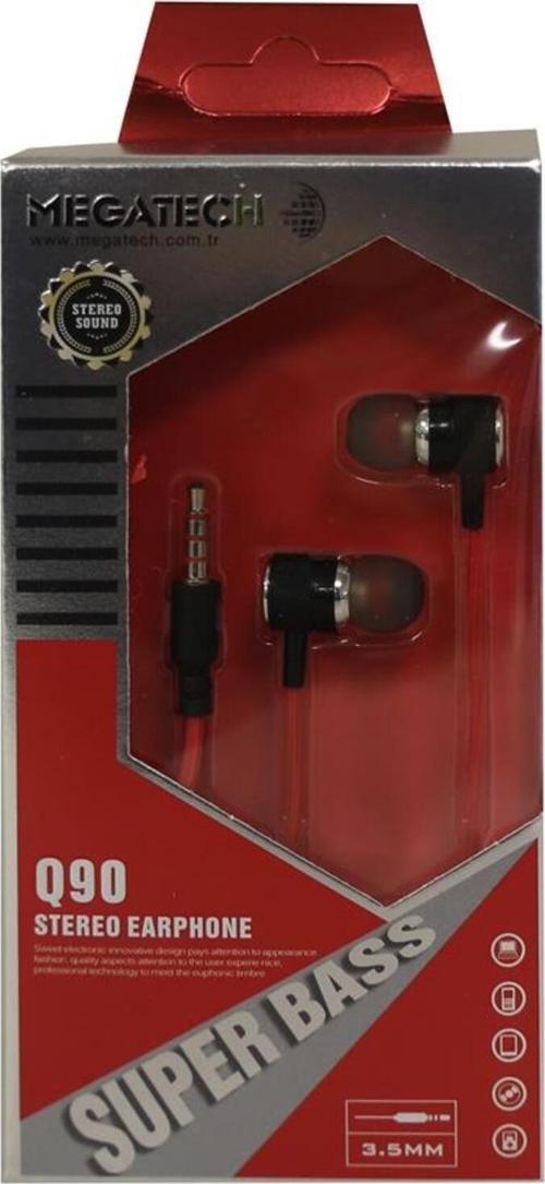 Q90 Kırmızı Mikrofonlu Kulaklık Beyaz