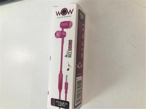 Wow Pink Kulak İçi Mikrofonlu Ses Kontrol Beyaz