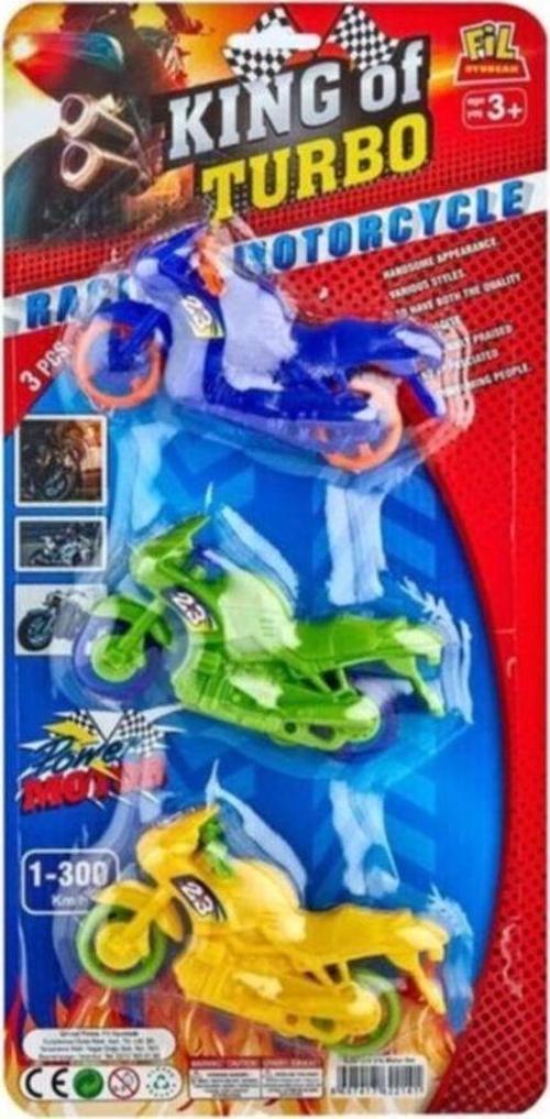Oyuncak 3'Lü Plastik Motor Seti Karışık