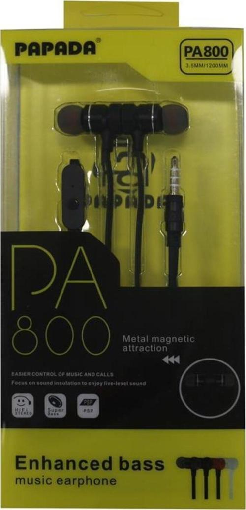 Papada Pa800 Siyah Renk Mikrofonlu Mıknat Beyaz
