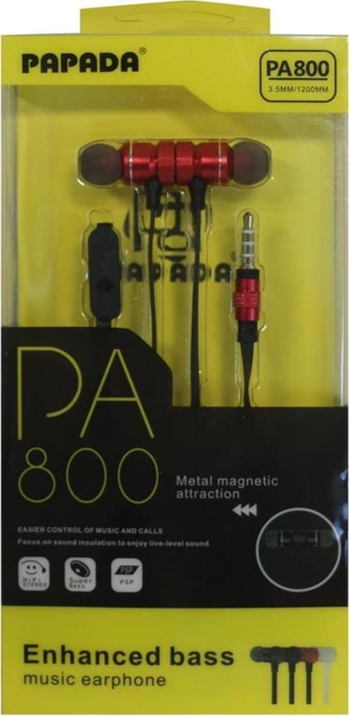 Papada Pa800 Kırmızı Renk Mikrofonlu Mıkn Beyaz