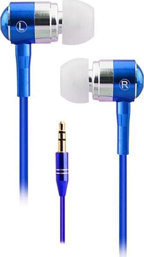 Sn-322 Kulak İçi Kulaklık Mavi Metal Gövde Beyaz