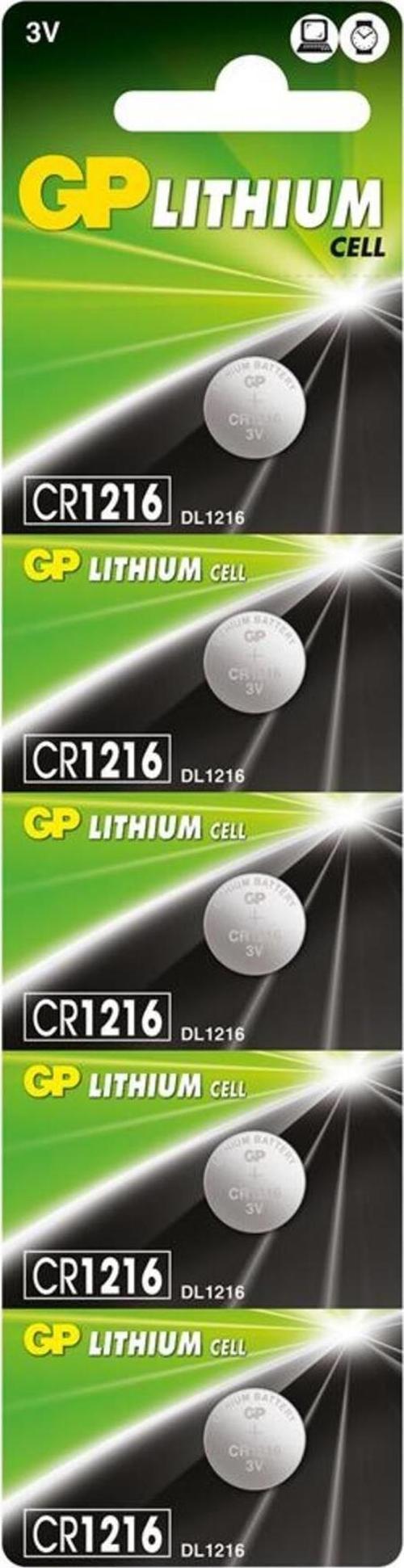 Cr1216-C5 3V Lityum Düğme Pil 5'Li Paket