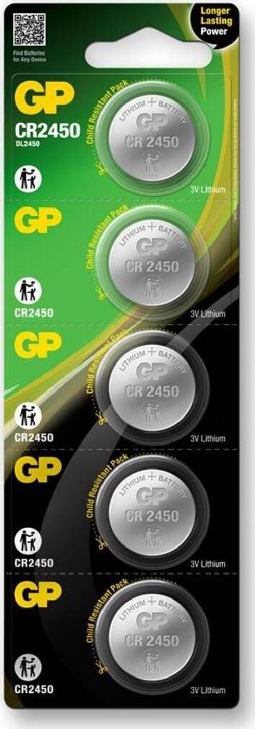 Cr2450-C5 3V Lityum Düğme Pil 5'Li Paket