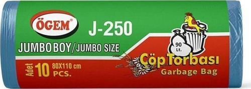 Plastik Toptan Çöp Torbası Jumbo Boy 80X110 Cm - J250 (1 Koli, 50 Adet)