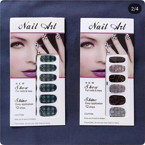 Nail Art Tırnak Süsleme Ekose Tırnak dövmesi