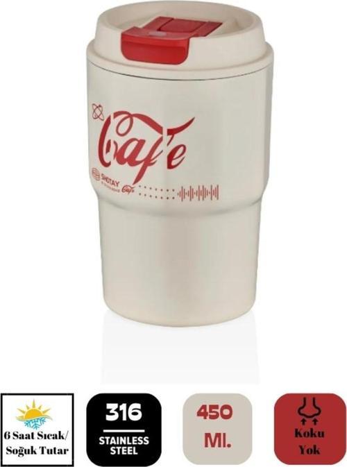 Stainless Steel Mug Kahve Bardağı 450 Ml Beyaz