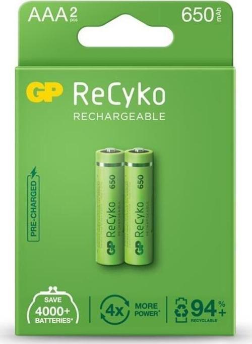 Aaa 650 Mah Şarjlı İnce Kalem Pil 2'Li Paket