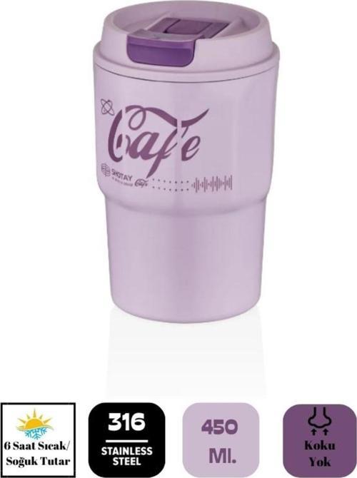 Stainless Steel Mug Kahve Bardağı 450 Ml Mor