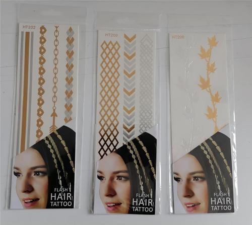 Saç Dövmesi Hair Flash Tattoo 3 Adet birden Model 1