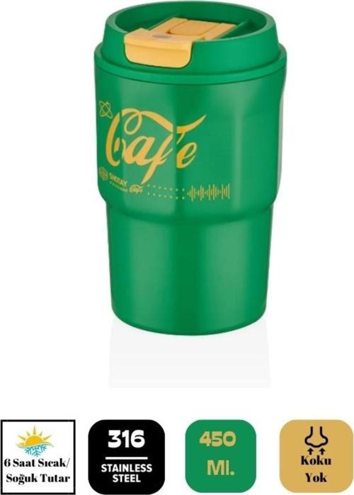 Stainless Steel Mug Kahve Bardağı 450 Ml Yeşil