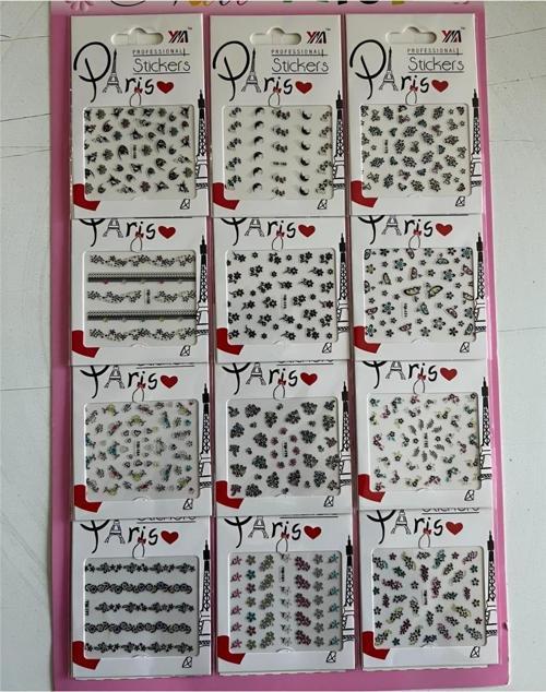 Nail Art Tırnak Dövmesi 12 Kartela Birden Mega Paket