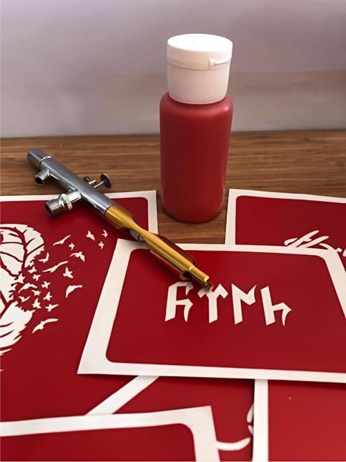 Pembe Renk 50 ML Konsantre Airbrush Geçici Dövme Boyası Paasche