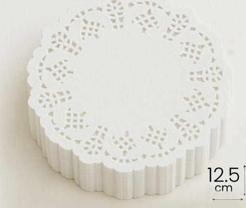 Kağıt Dantel Yuvarlak Çay Bardağı Altlığı 12,5 Cm 500'Lü Beyaz