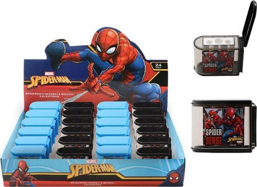 Kalemtıraş Spıderman Hazenli 3 Bıçaklı SİYAH