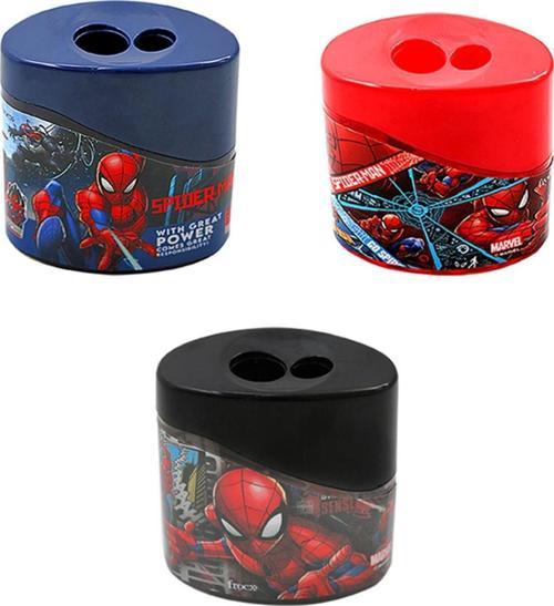 Kalemtıraş Spıderman Hazneli & Çift Bıçaklı KIRMIZI